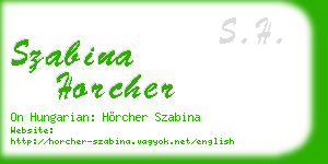 szabina horcher business card